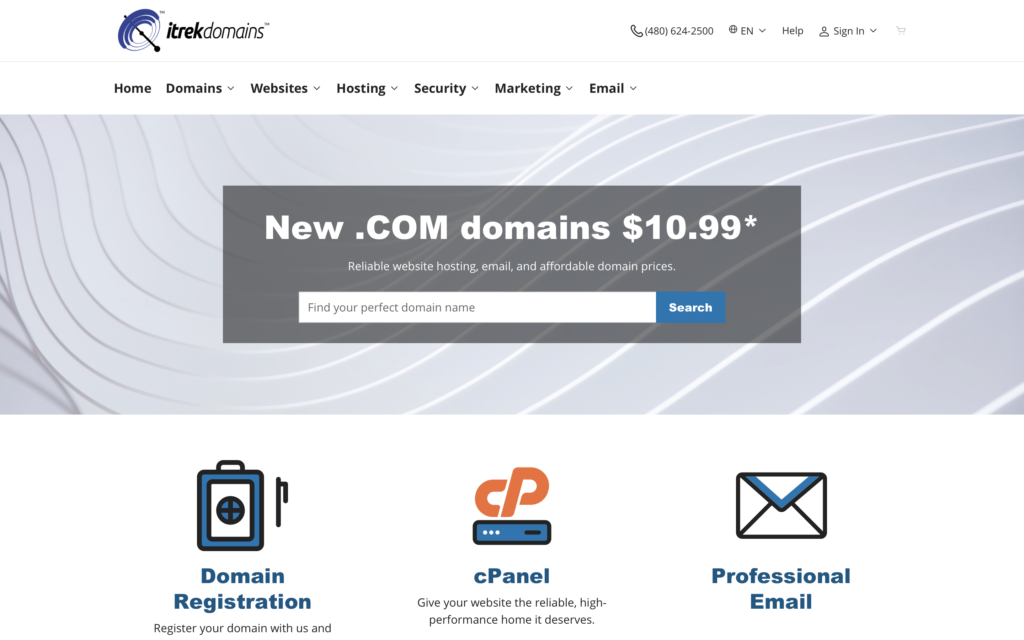 ITREK domains™ homepage